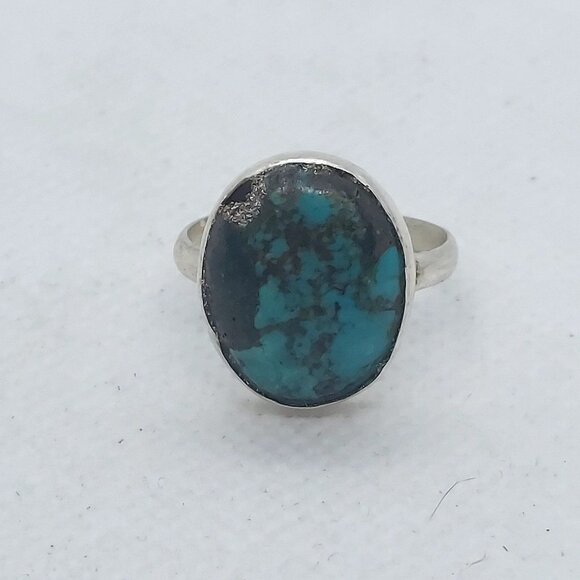 Handmade Jewelry - Ring sterling silver 925 turquoise size 8.25
